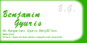 benjamin gyuris business card